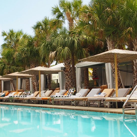 Swimming Pool with Cabanas